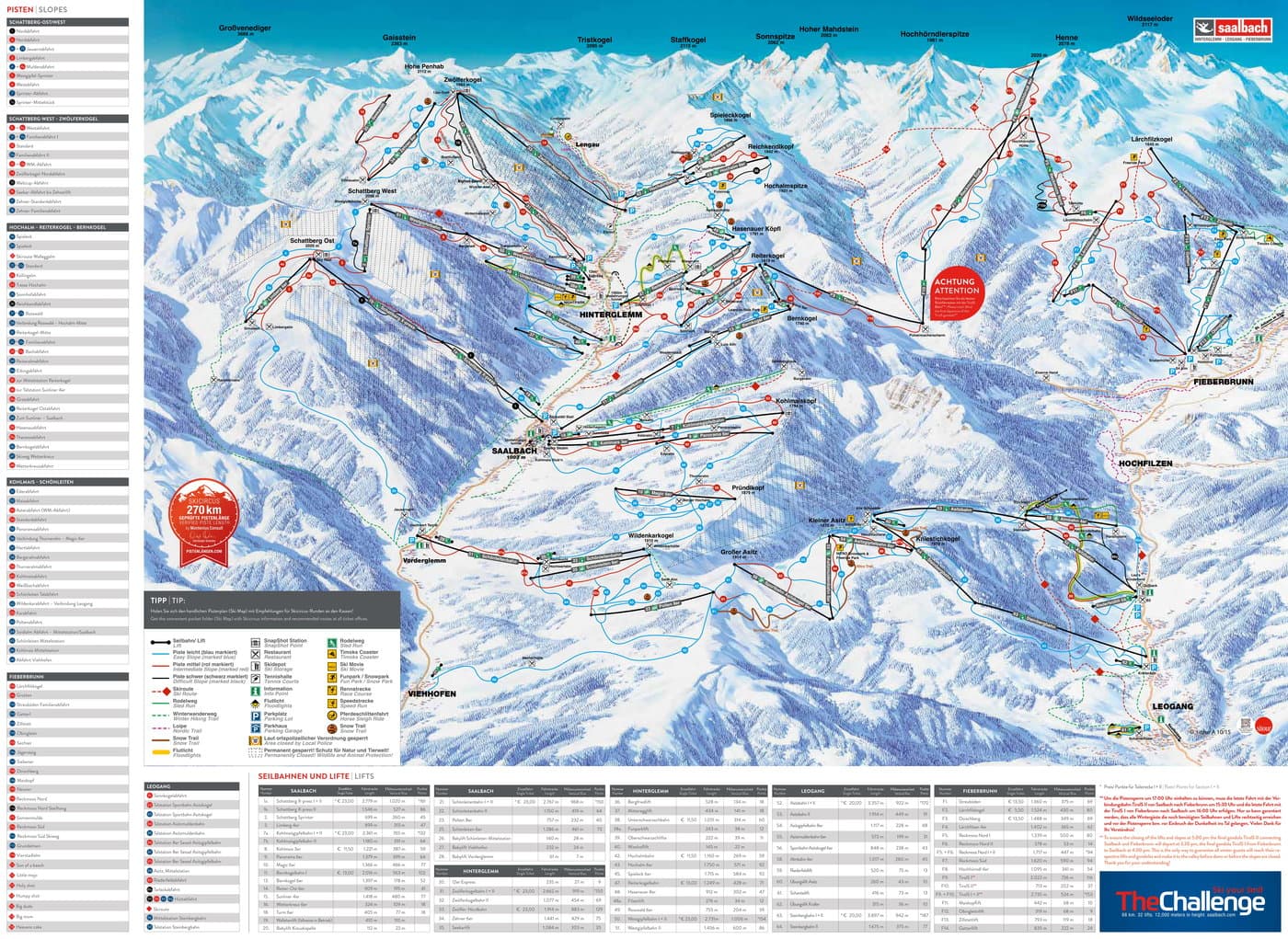 Saalbach Hinterglemm Trail Map