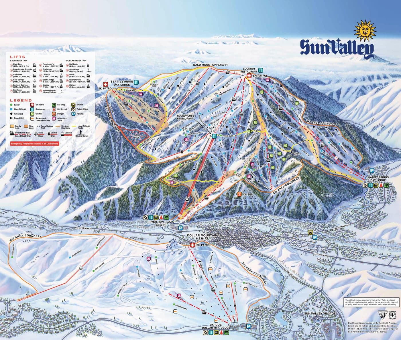 Sun Valley Trail Map